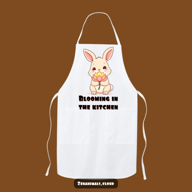 Funny Curious Rabbit Apron: Kitchen Magic for Whimsical Cooks