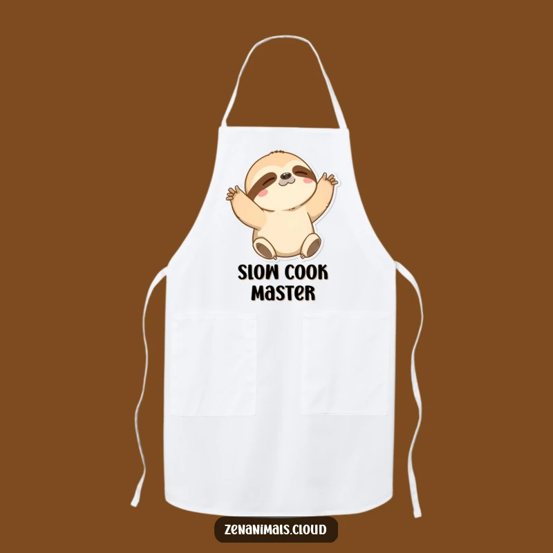 Funny Sloth Stretching Apron: Cook with Calmness and a Dash of Humor
