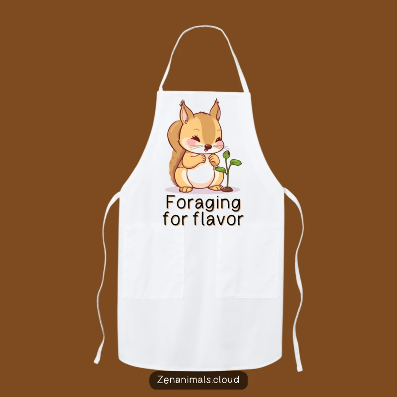 Funny Squirrel Sprout Apron: Cook with Curiosity and a Dash of Nature's Humor