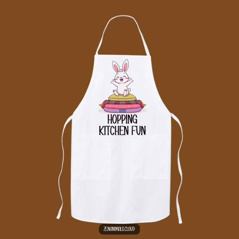 Funny Bouncy Bunny Meditation Apron - Zen In The Kitchen Funny Gift