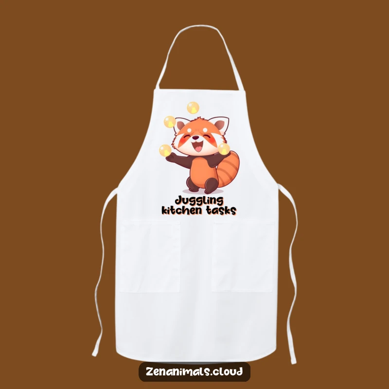Funny Red Panda Juggling Apron: Hilarious Performer's Gift