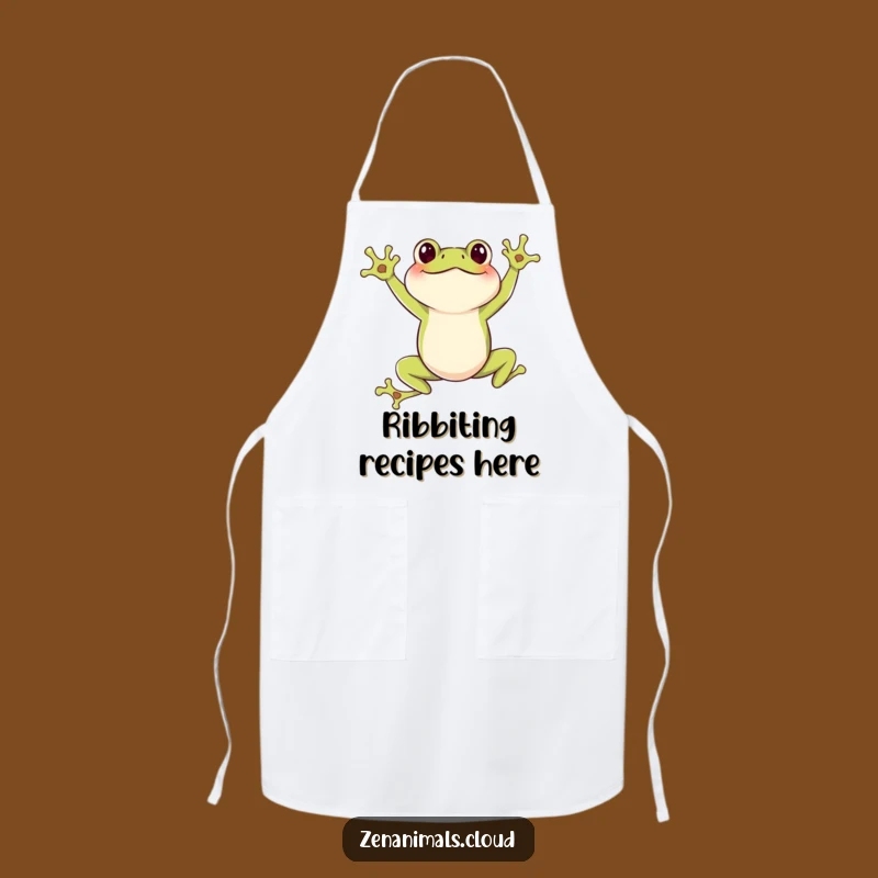 Funny Frog Leaping Apron: Cook with Energy and Amphibian Humor