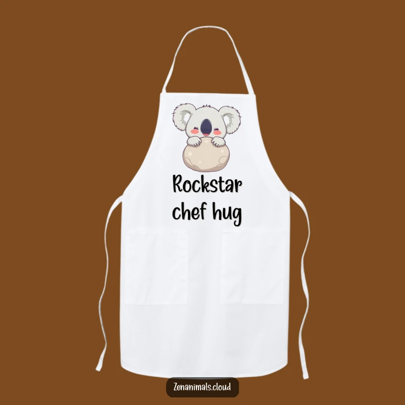Funny Koala Stone Hug Apron: Cook with Joy, A Cheerful Funny Gift