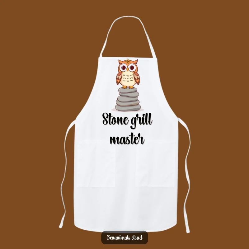 Funny Wise Owl Apron - Cook with Wisdom and Funny Flair