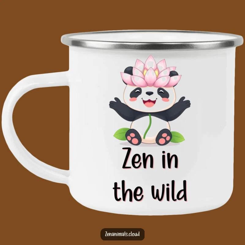Funny Panda Lotus Camping Mug: Joyful Balance Drinkware for Zen Outdoors