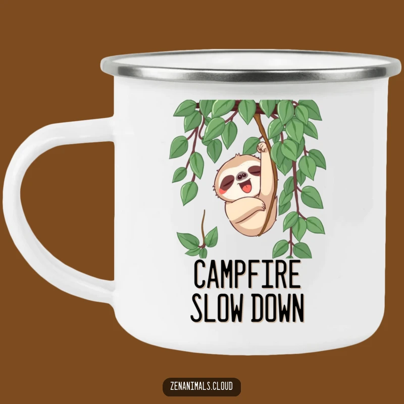 Funny Sloth Campfire Mug - Hilarious Outdoor Gift for Sloth Lovers
