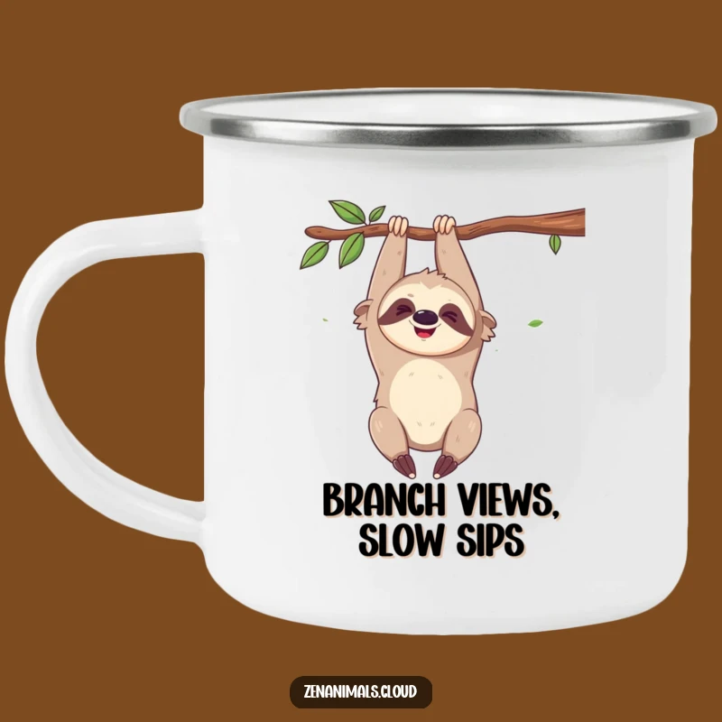 Funny Sloth Camping Mug: Slow Camp Laughs Funny Gift for Outdoors