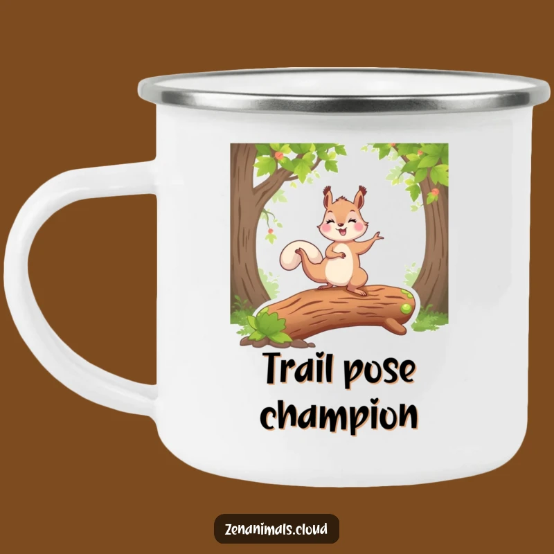 Funny Squirrel Yoga Camping Mug - Yogi Squirrel Outdoor Cup
