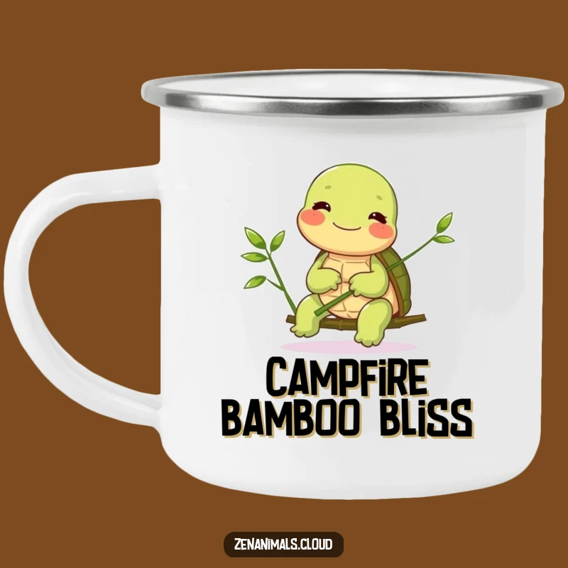 Funny Turtle Bamboo Camping Mug: Slow Sips for Peaceful Adventures