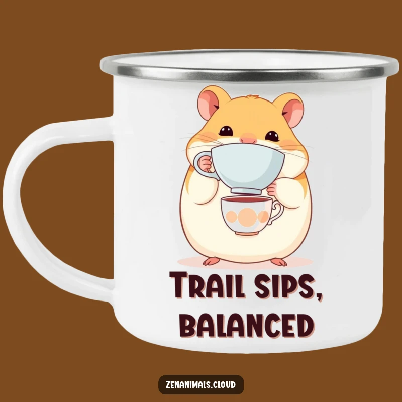Funny Hamster Teacup Camping Mug: Durable Balance Drinkware, Outdoor Adventure Gift