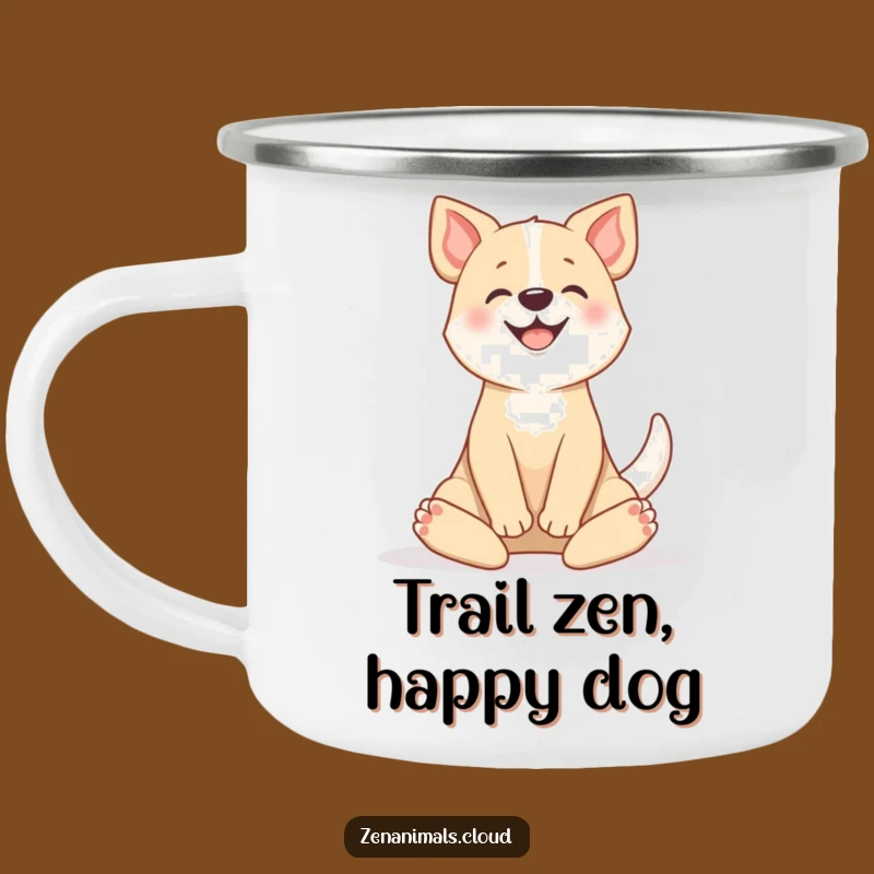 Funny Dog Yoga Camping Mug: Zen Camp Vibes Funny Gift for Outdoors