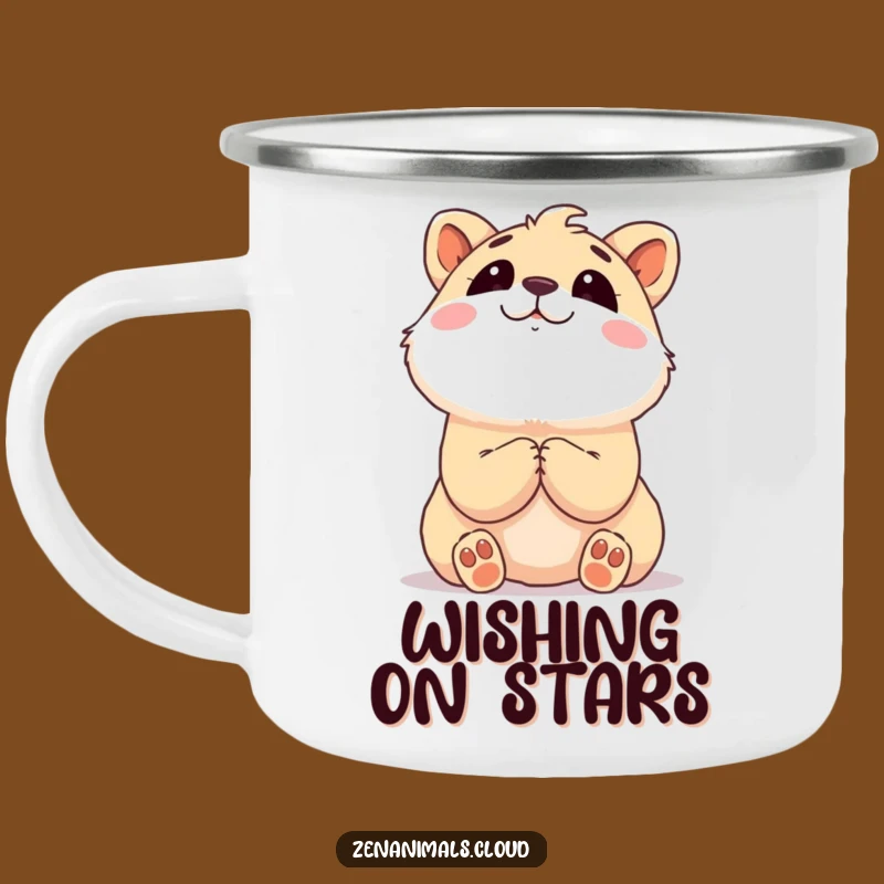 Funny Content Animal Dreamer Camping Mug - Durable Hopeful Enamel Mug for Outdoor Dreams