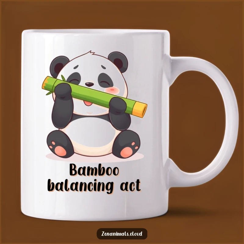 Funny Panda Bamboo Mug: Hilarious Giggling Bear Gift