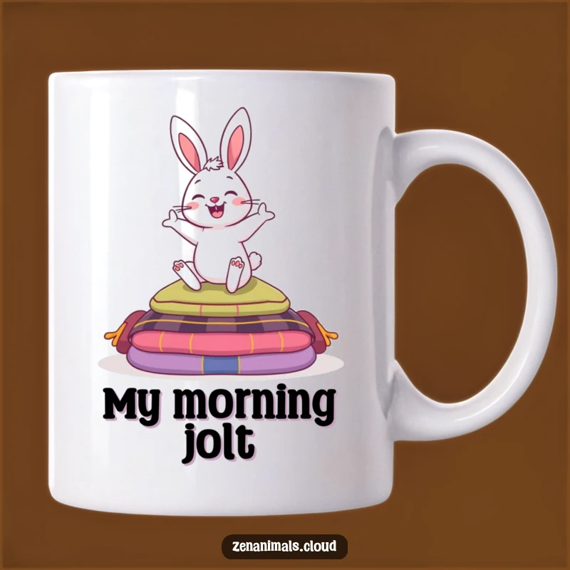 Funny Bouncy Bunny Meditation Mug - Zen & Joyful Funny Gift Idea