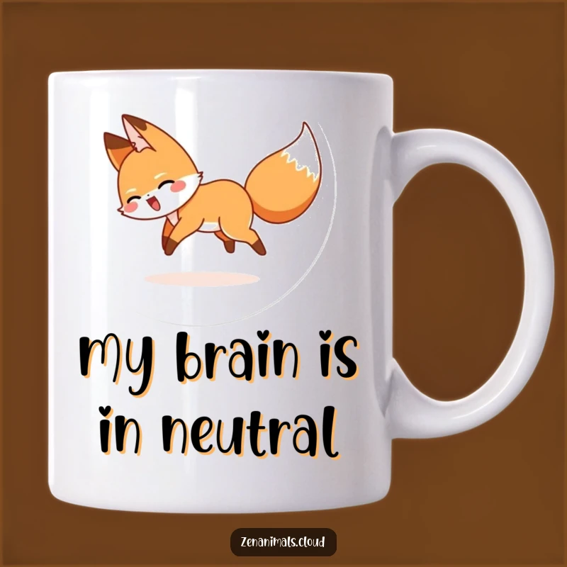 Funny Giggling Fox Tail Chase Mug - Hilarious Animal Coffee Cup, Perfect Gift Idea