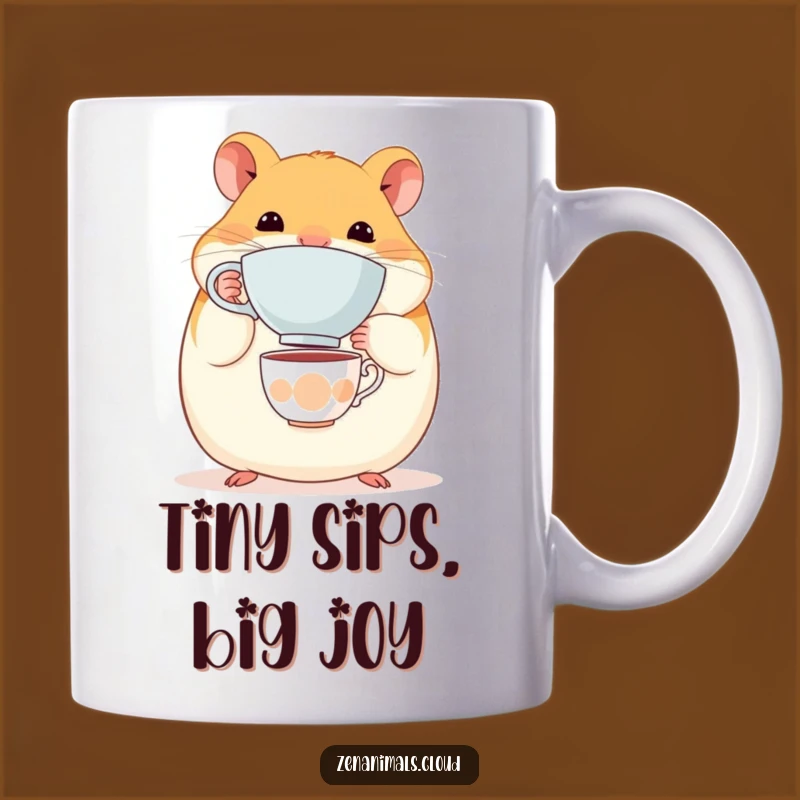 Funny Hamster Teacup Mug: Adorable Balance & Contentment, Perfect Quirky Gift