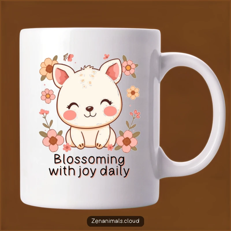 Funny Happy Animal Floral Mug: A Joyful Companion's Delightful Gift