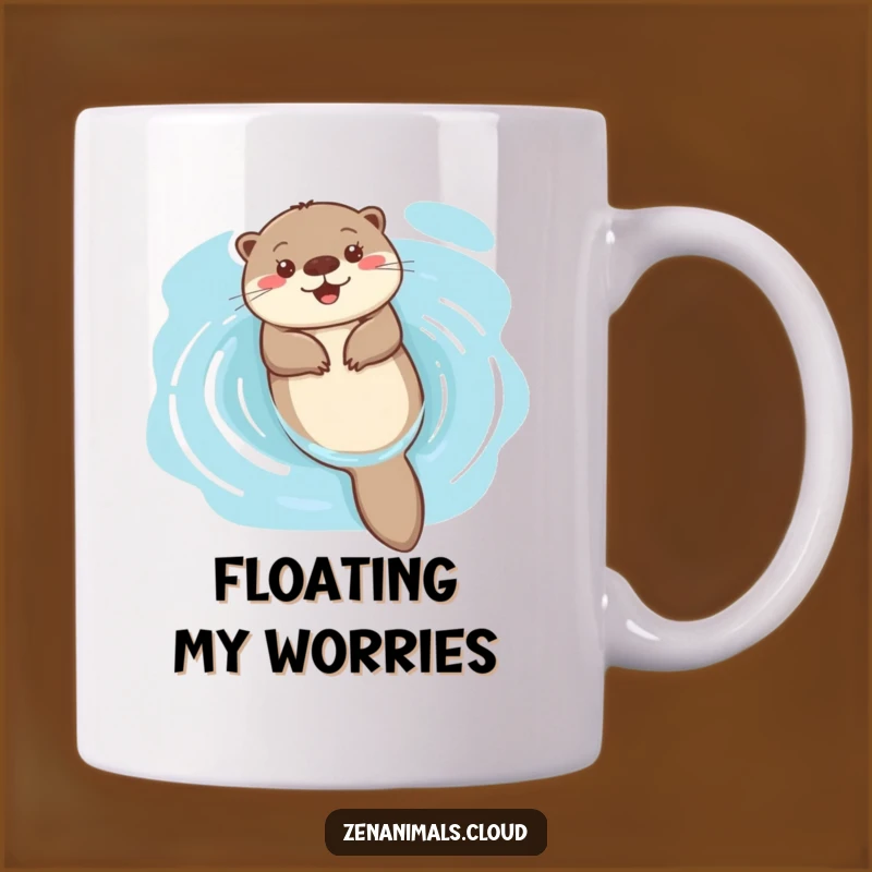 Funny Happy Otter Mug: Serene Floating Fun, Perfect Relaxing Funny Gift
