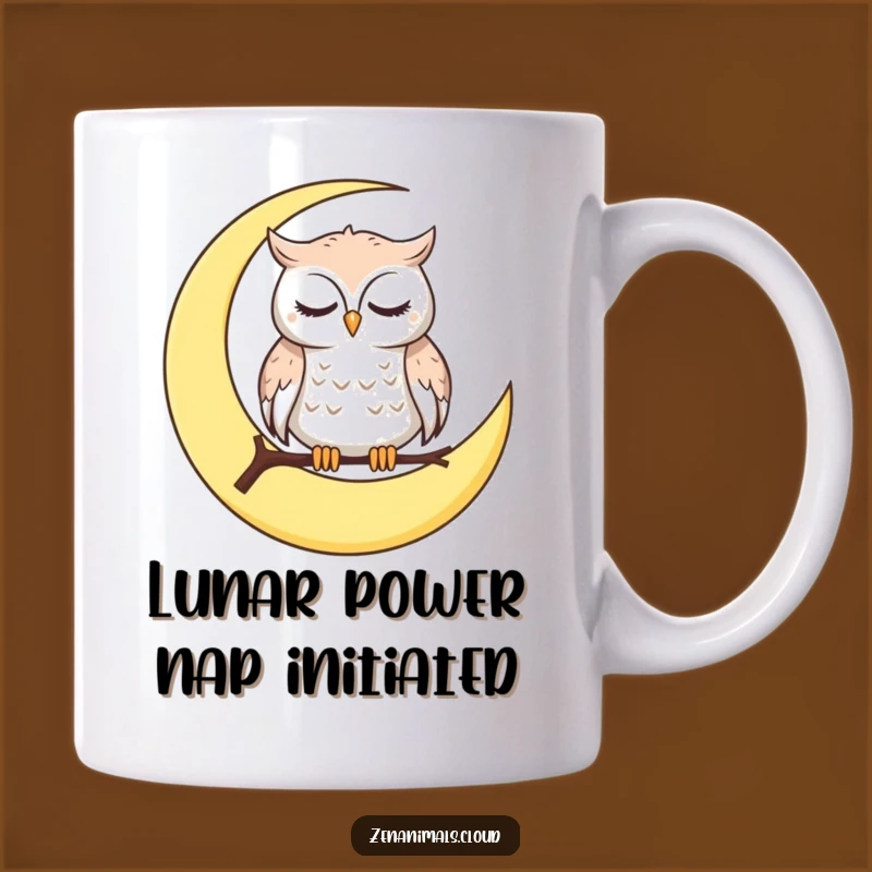 Funny Owl Moon Mug: A Calm Night Owl's Perfect Funny Gift
