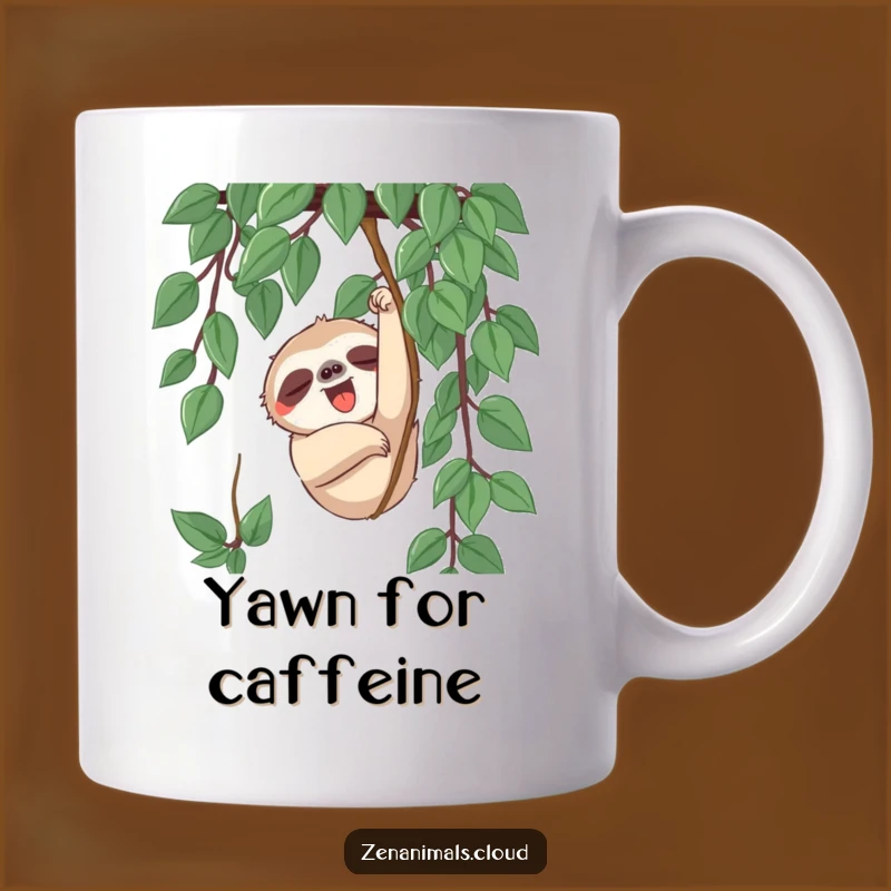 Funny Sloth Yawn Mug - Hilarious Gift for Slow Movers and Coffee Lovers