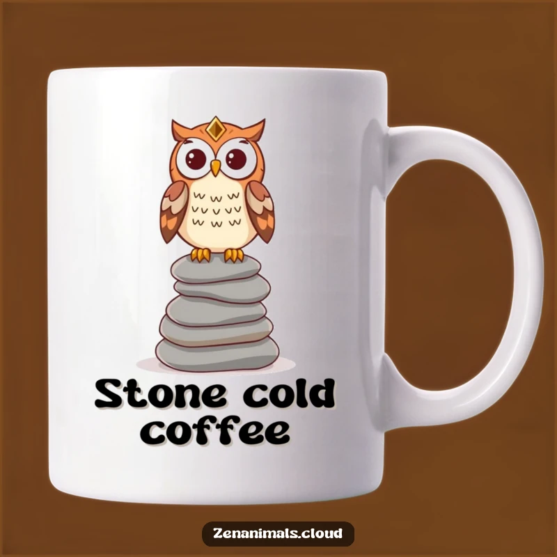 Funny Wise Owl Stone Mug - Insightful Humor and Funny Gift