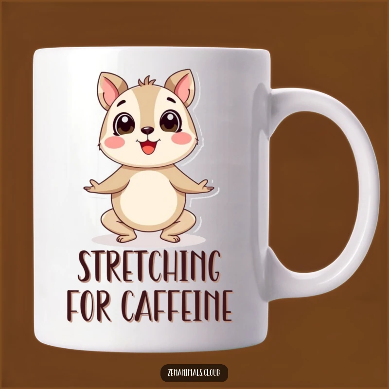 Funny Yoga Animal Mug: Enthusiastic Round Friend Pose Gift for Happy Yogis