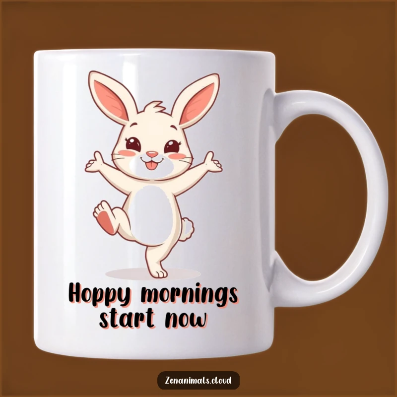 Funny Yoga Bunny Mug: Playful Pose & Cheerfulness, Perfect Fitness Gift