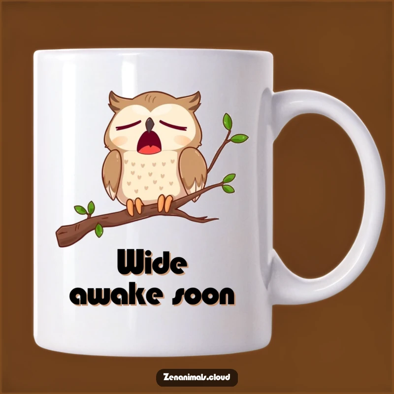 Funny Sleepy Owl Yawn Mug - Comical Bird Coffee Cup, Perfect Gift for Tired Folks