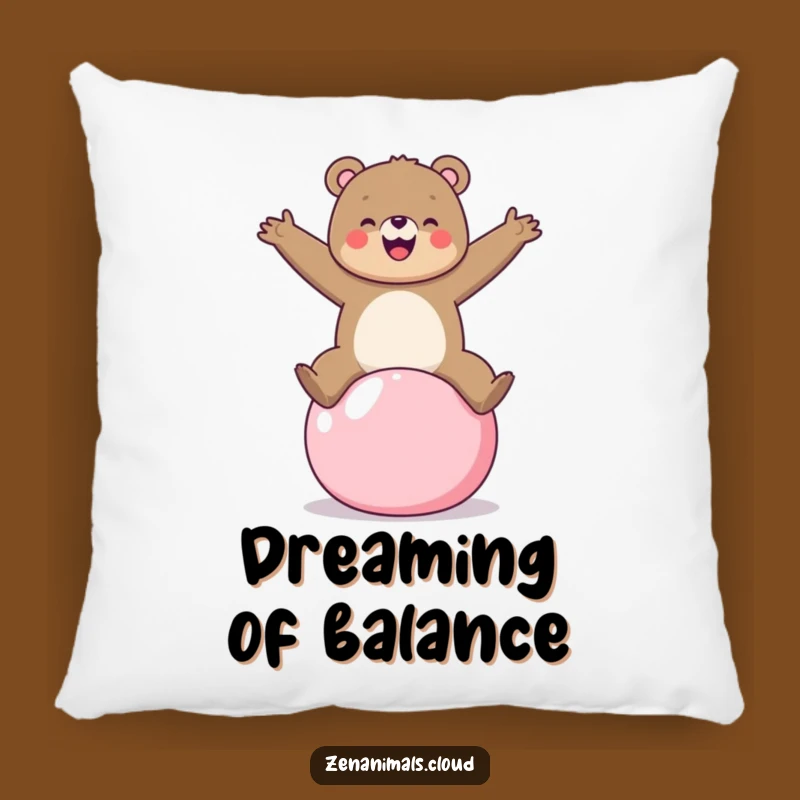 Funny Bear Yoga Ball Pillow: Cozy Balance, Perfect Hilarious Funny Gift