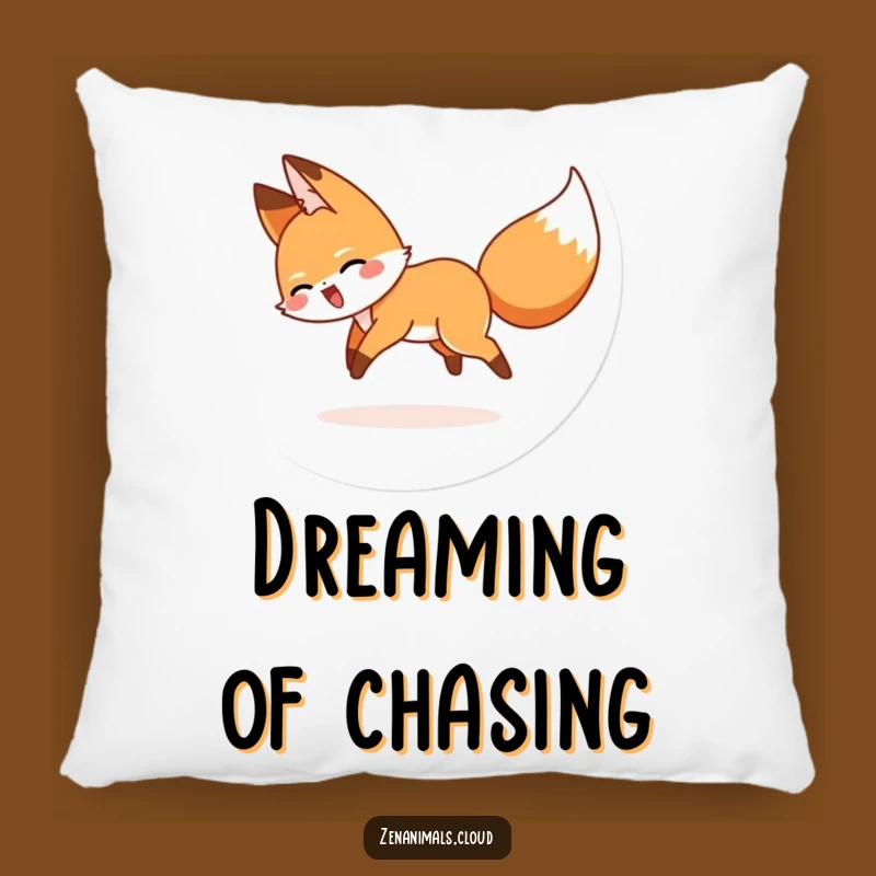 Funny Giggling Fox Tail Chase Pillow - Comfy & Cute Cushion, Perfect Funny Gift Accent