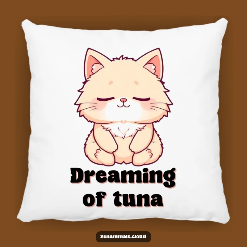 Funny Zen Cat Pillow: Soft Meditation & Smile Cushion, Cozy Yoga Decor Gift