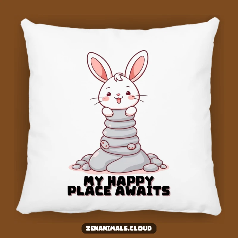 Funny Bunny Balance Pillow - Cozy Cheerful Feline Comfort Decor