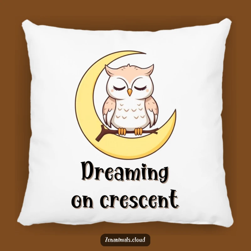 Funny Owl Moon Pillow: Cozy Comfort & Humor, Perfect Funny Gift