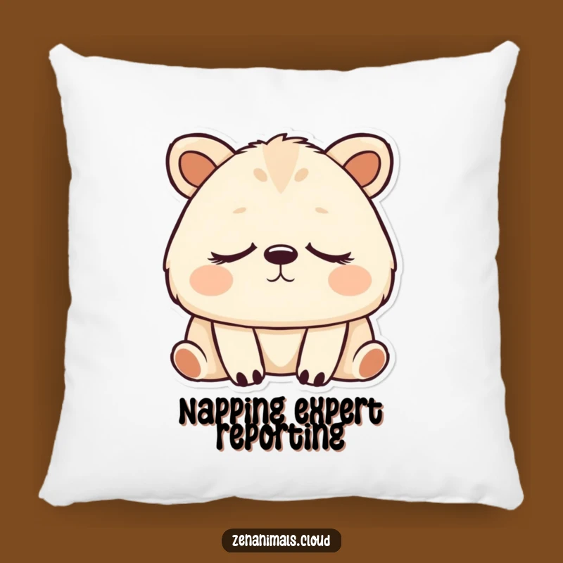 Funny Peaceful Animal Zen Pillow - Comfy Deep Breathing Cushion for Serene Relaxation