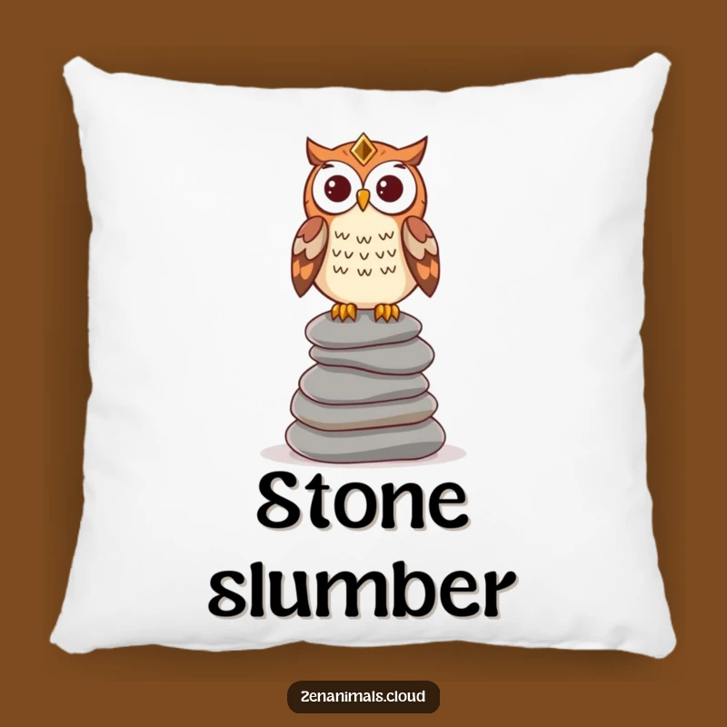 Funny Wise Owl Pillow - Cozy Contemplation and Funny Gift
