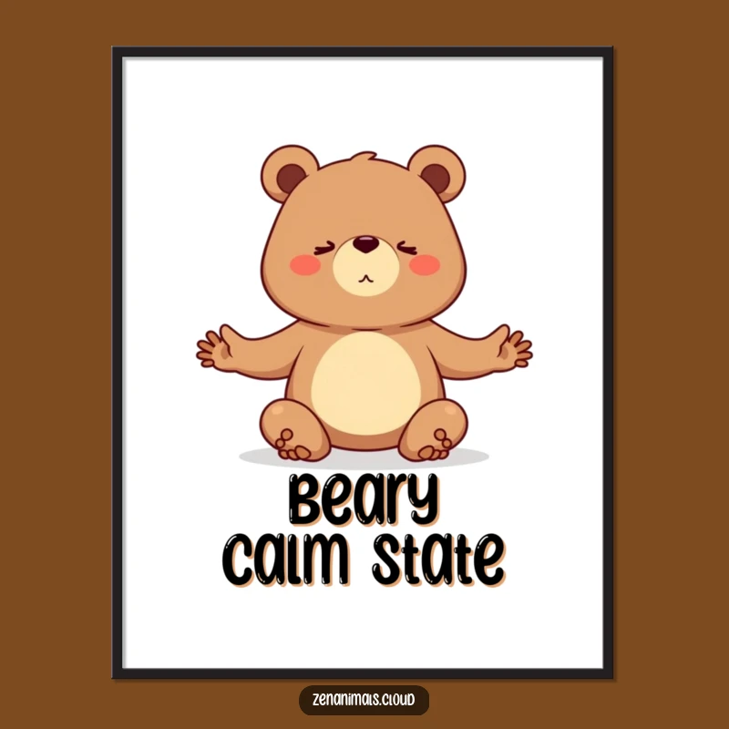 Funny Yogi Bear Digital Art - Determined Printable Wall Decor
