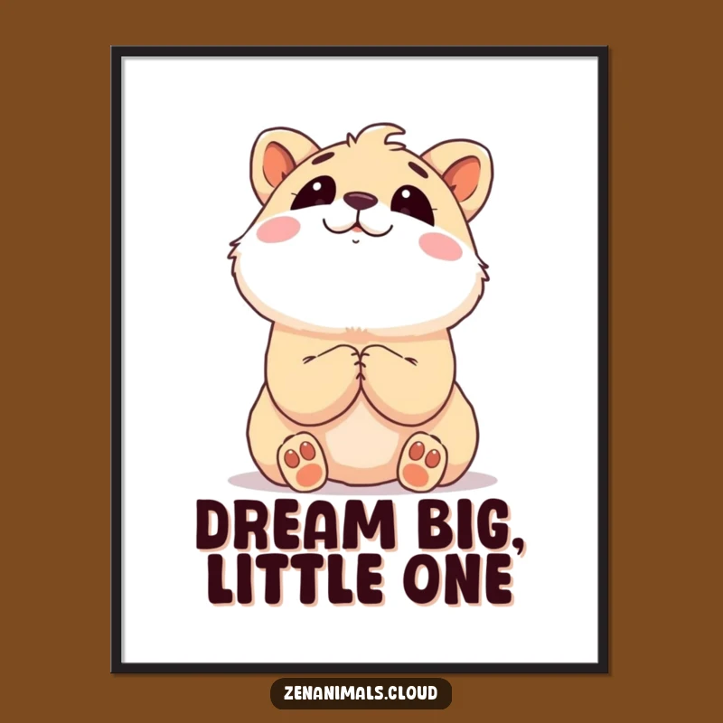Funny Content Animal Dreamer Digital Art - Hilarious Hopeful Print for Instant Inspiration