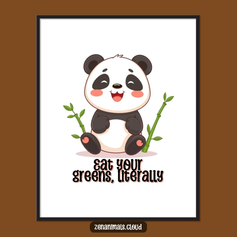 Funny Panda Juggling Bamboo Digital Print: Instant Hilarious Wall Art, Great Gift!