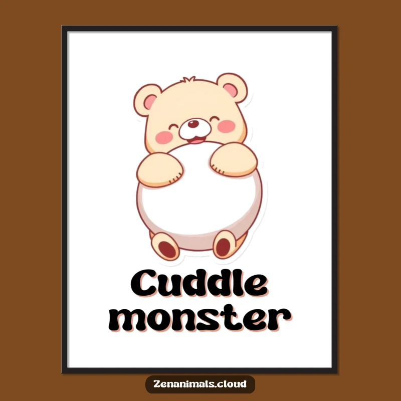 Funny Bear Hug Digital Art - Hilarious Printable for Bear Lovers