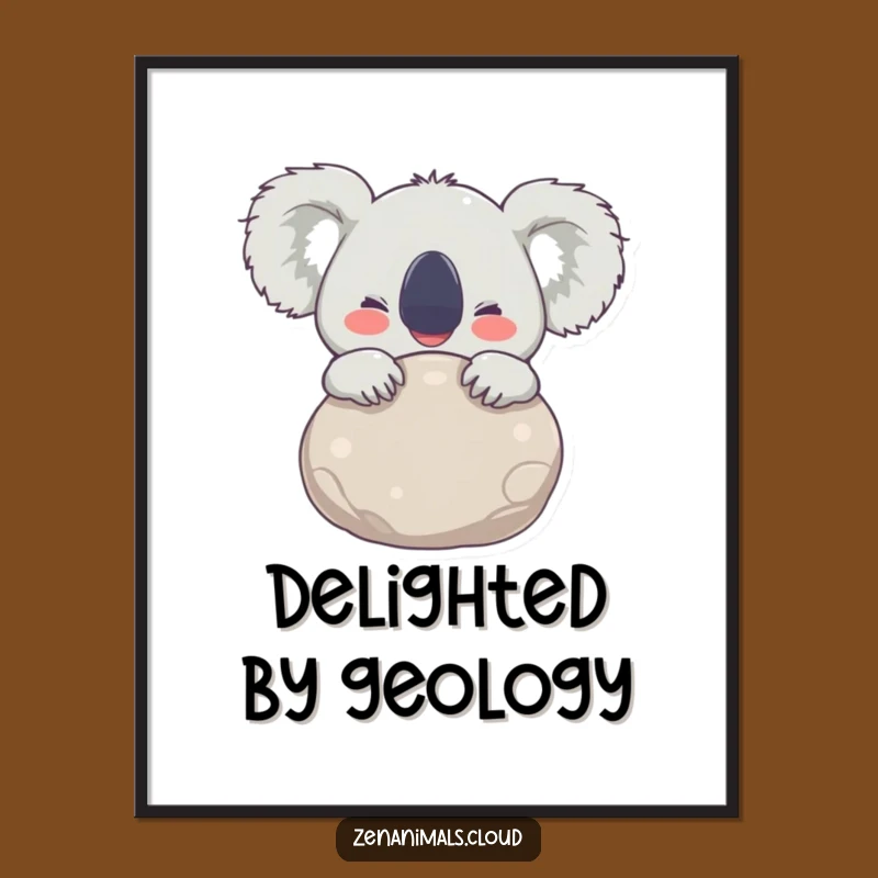 Funny Koala Stone Hug Digital Art: Instant Joy, A Perfect Funny Gift