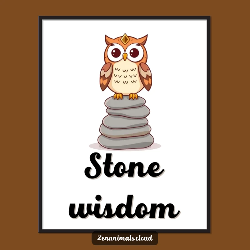 Funny Wise Owl Digital Art - Instant Download of Wisdom