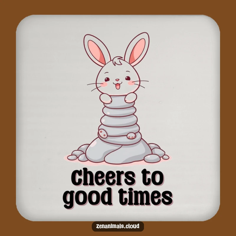 Funny Bunny Balance Coaster - Cheerful Protection for Surfaces
