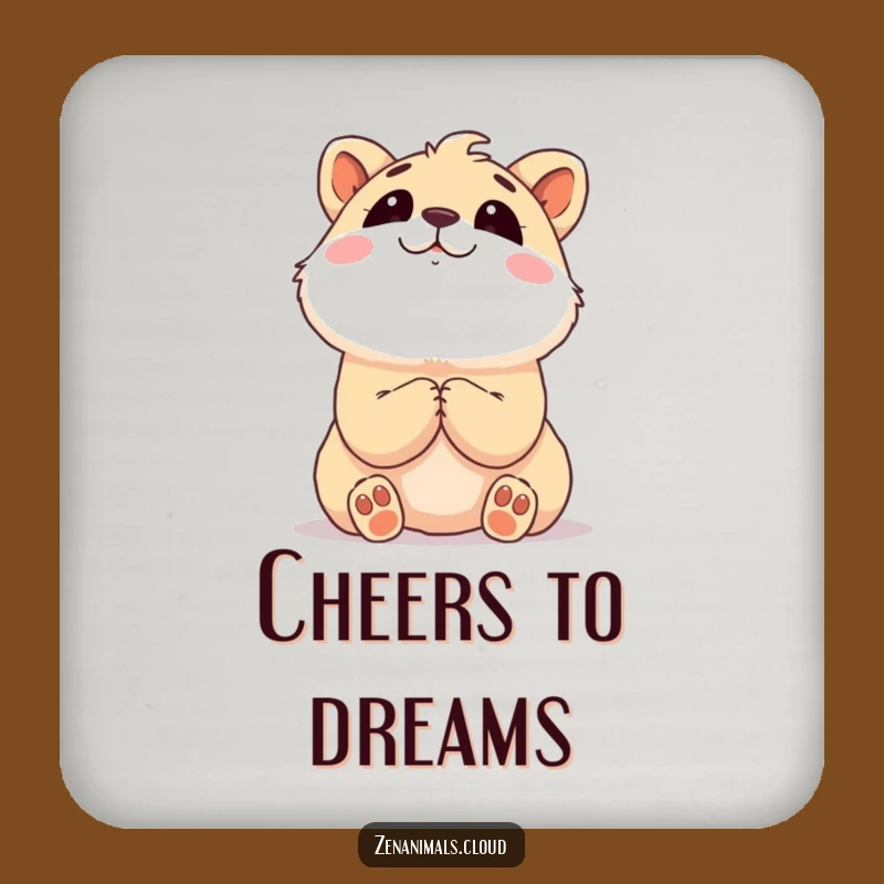 Funny Content Animal Dreamer Coaster - Protect Surfaces with Hopeful Charm and Humor