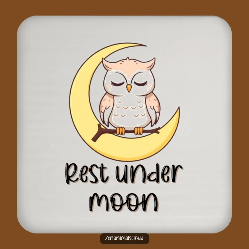 Funny Owl Moon Coaster: Protect Surfaces with Humor, A Chic Funny Gift