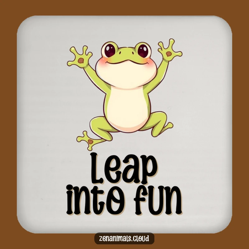 Funny Frog Leaping Coasters: Protect Surfaces with Energetic Amphibian Humor