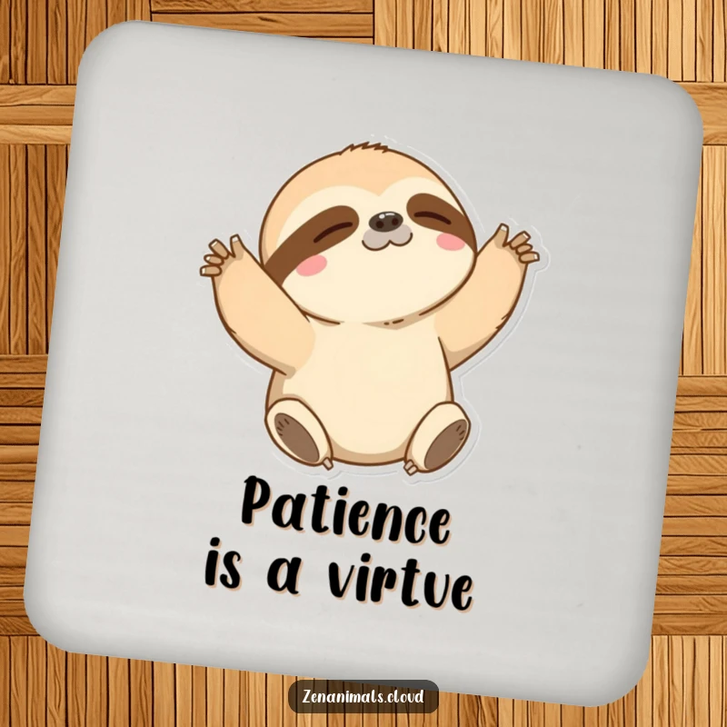 Funny Sloth Coasters: A set of coasters featuring a sloth slowly stretching its arms, adding humorous relaxation to any surface.