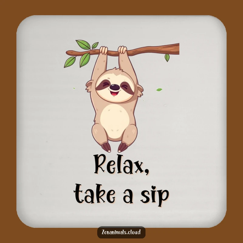 Funny Sloth Coaster: Protect Surfaces Funny Gift for Tables