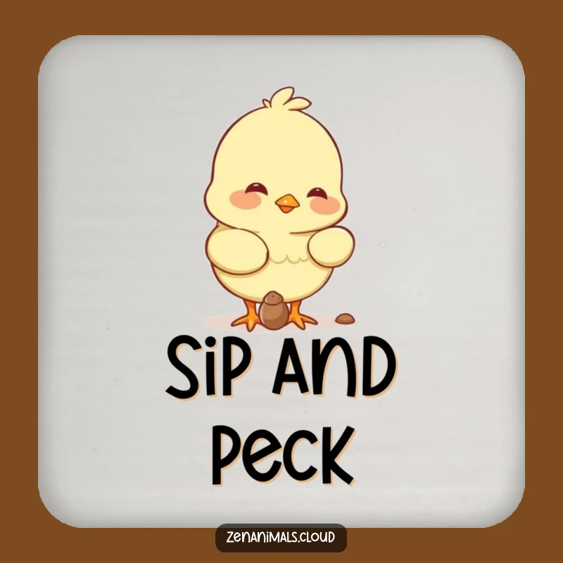 Funny Chick Seed Coaster - Hilarious Protection for Surfaces