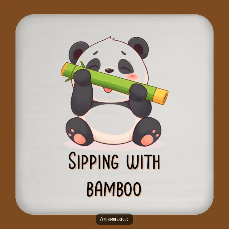 Funny Panda Bamboo Coasters: Hilarious Bear Drink Protection