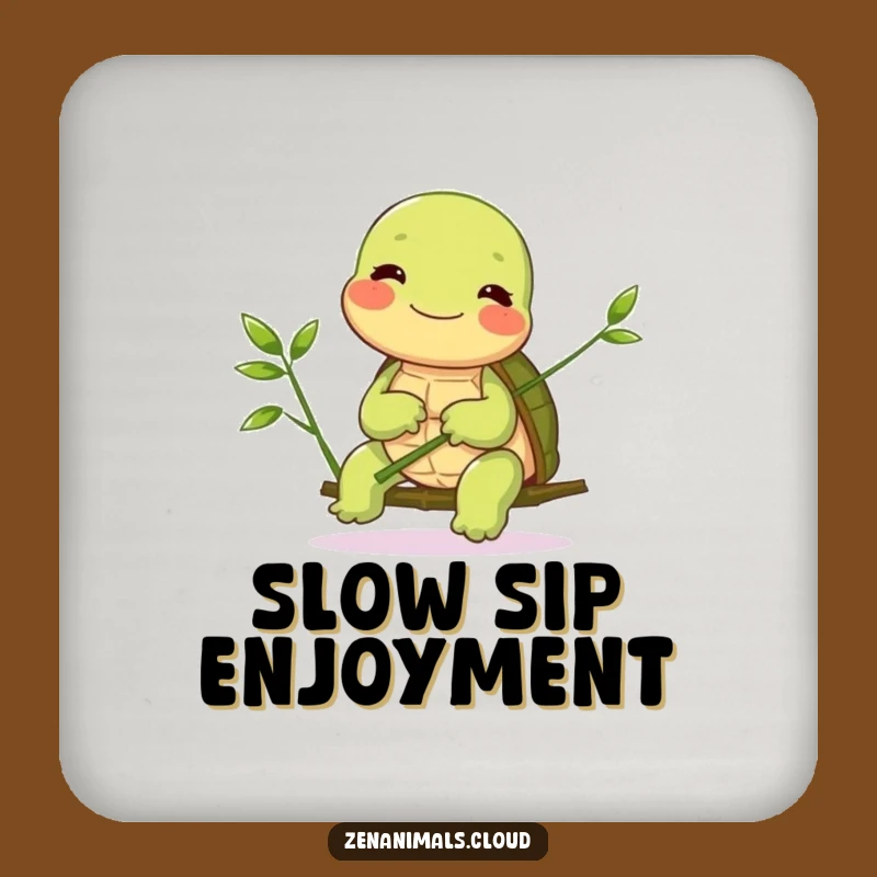 Funny Turtle Bamboo Coasters: Protect Surfaces with Gentle Humor